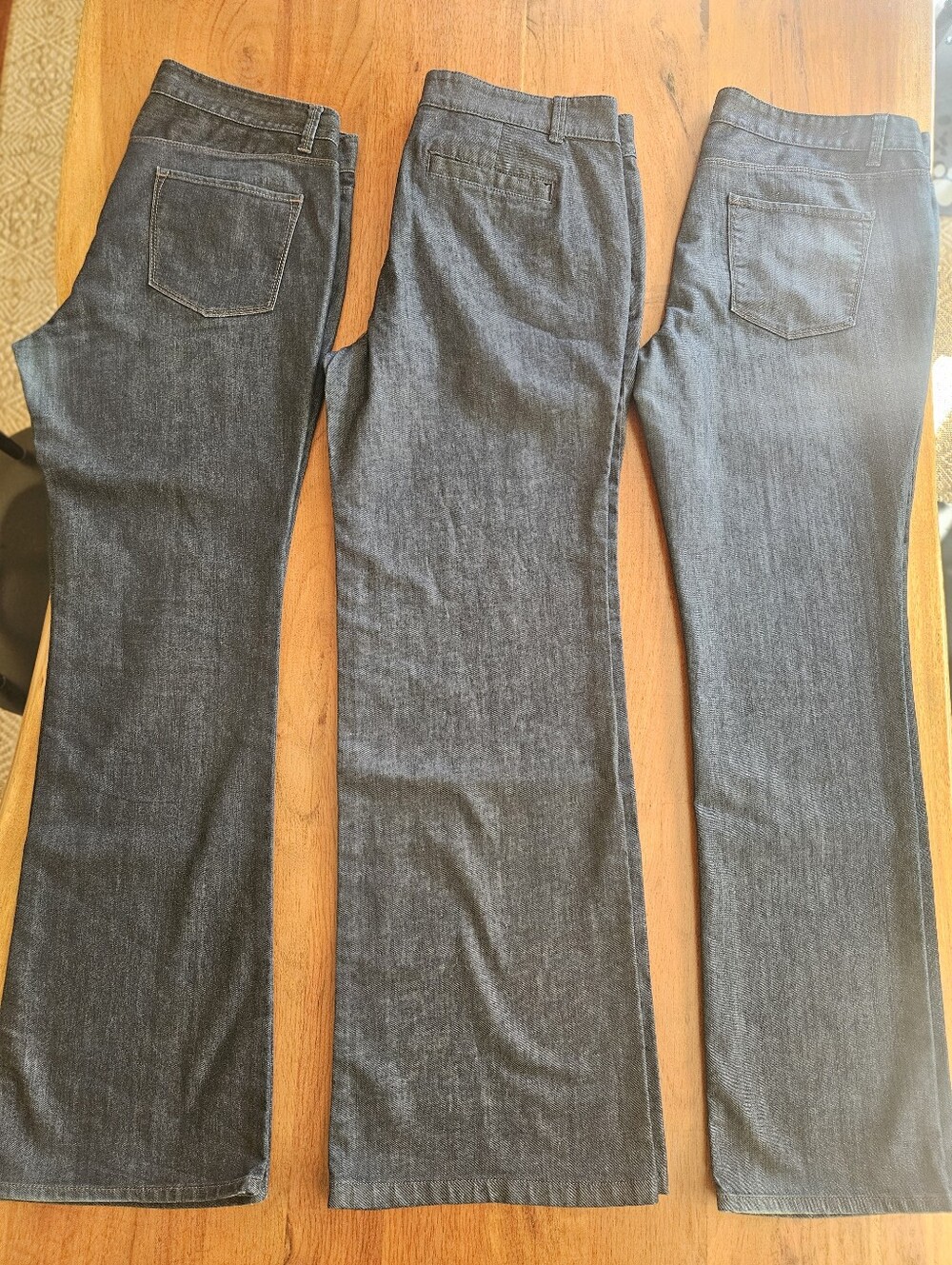 Ann Taylor Dark Wash Wide Leg Jeans